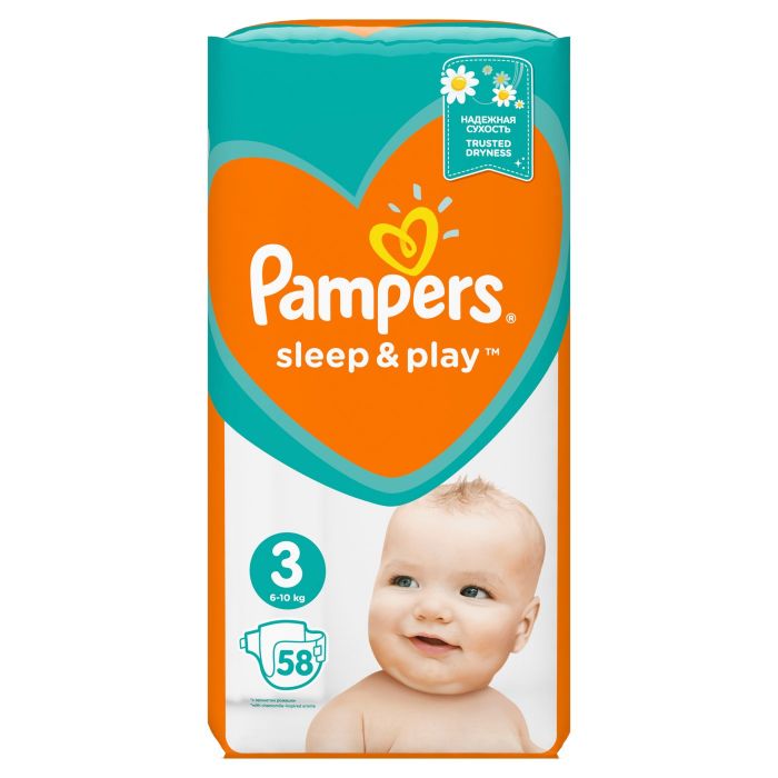 Pampers plenky Sleep & Play 3 midi 6-10 kg 58 ks