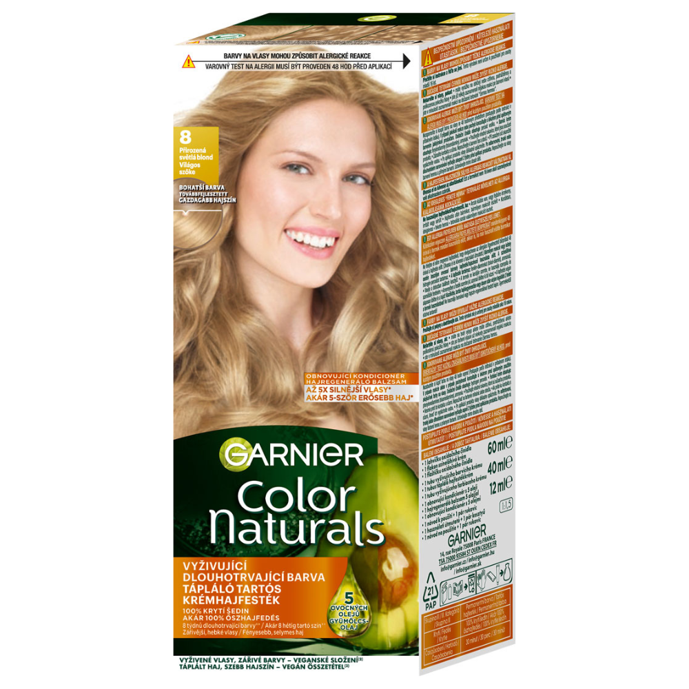 Garnier barva na vlasy Color Naturals 8 Přirozená světlá blond