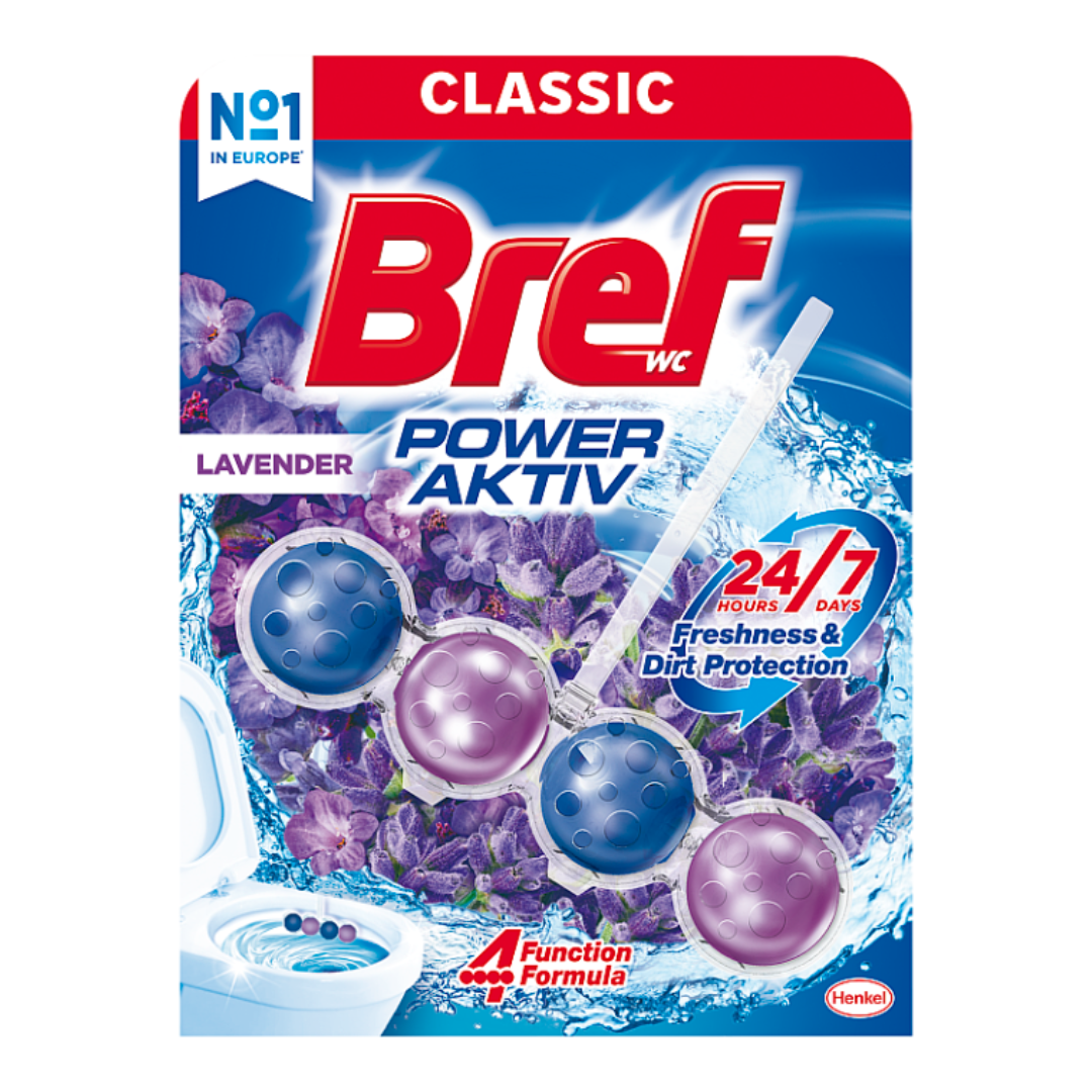 Bref WC blok Power Aktiv 1x50 g Lavender