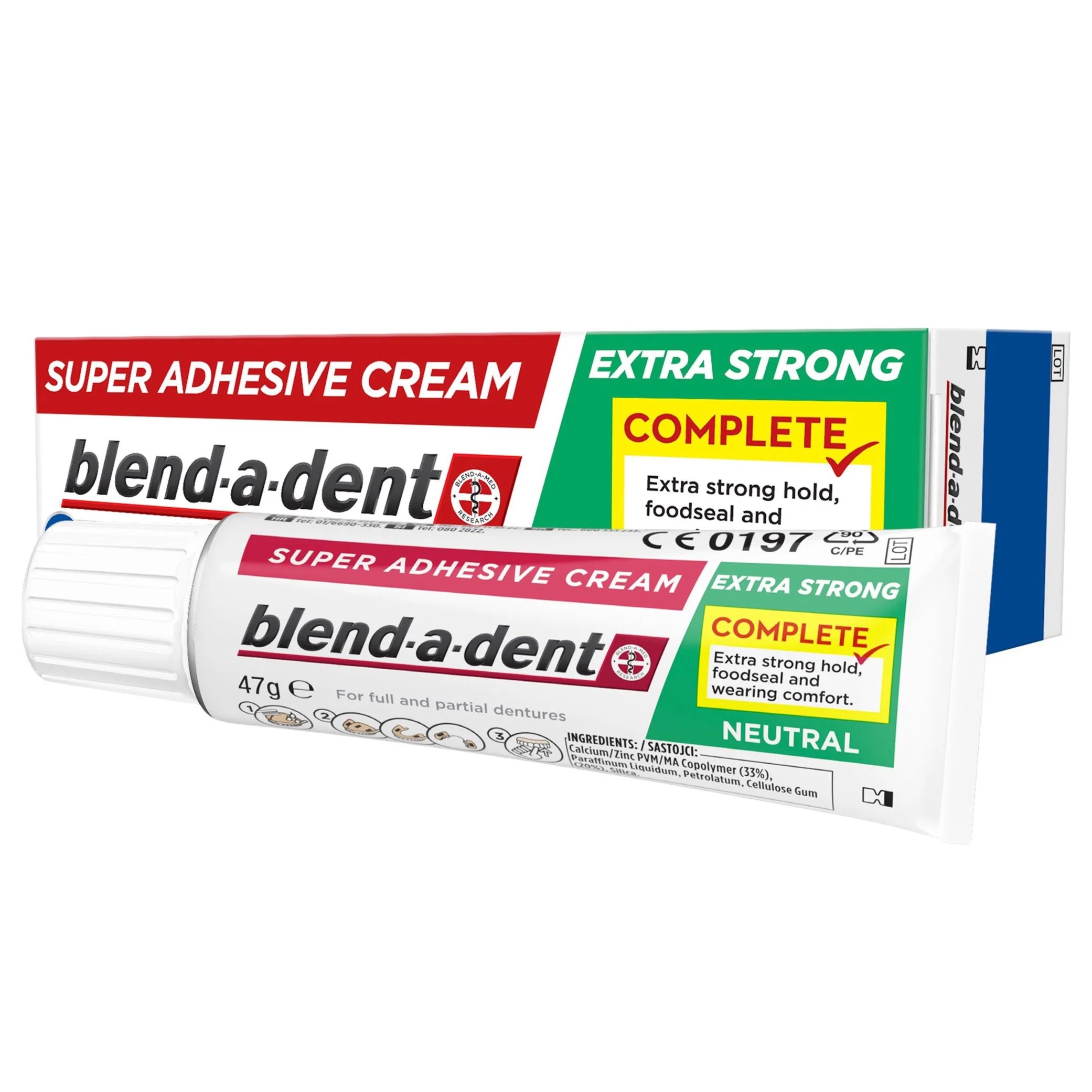 Blend-a-dent fixační krém 47 g Extra Strong Neutral