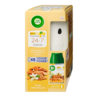 Air Wick Freshmatic strojek s náplní 250 ml Santalové dřevo a vanilka