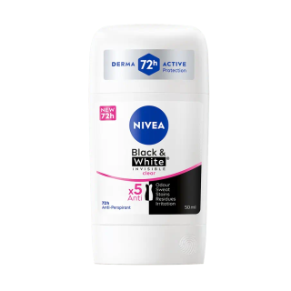 Nivea tuhý antiperspirant 50 ml Invisible Black & White Clear